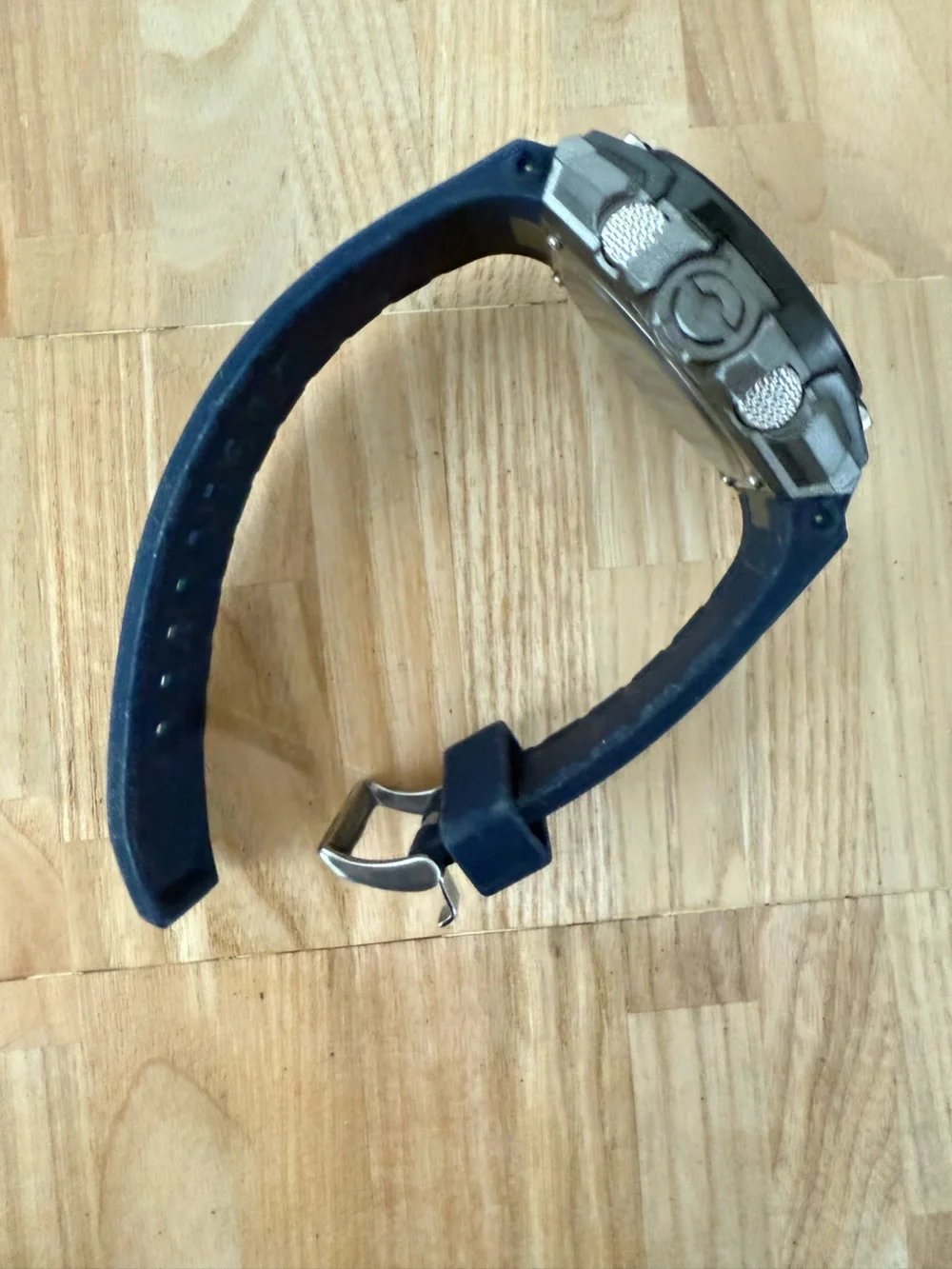 Armitron digital black and navy blue watch NEW BATTERY